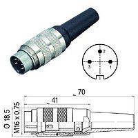 3-pin cable plug for ECS/LEVEL